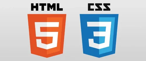 The logos for HTML and CSS.